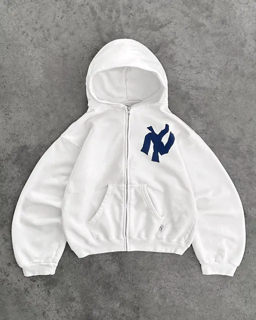 MLB Zip-Up Hoodie NY Logo