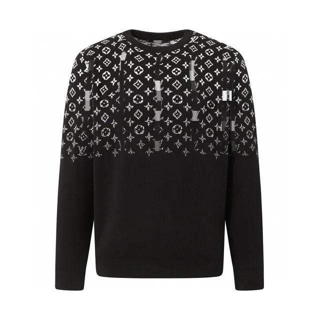 Louis Vuitton Monogram Knit Sweater Intarsia Logo Pattern