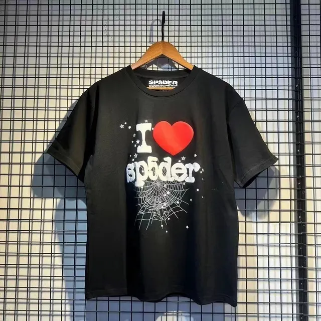 I Love Sp5der Tee Heart Spiderweb Print