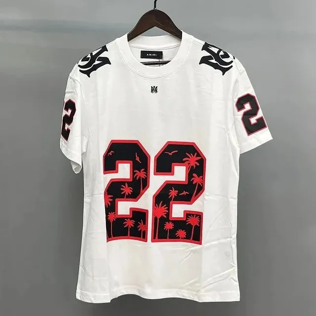 Amiri Football Tee Palm Tree 22