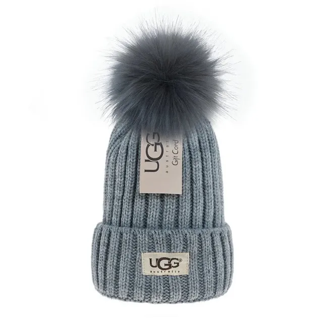 UGG Knit Beanie Fur Pom Pom