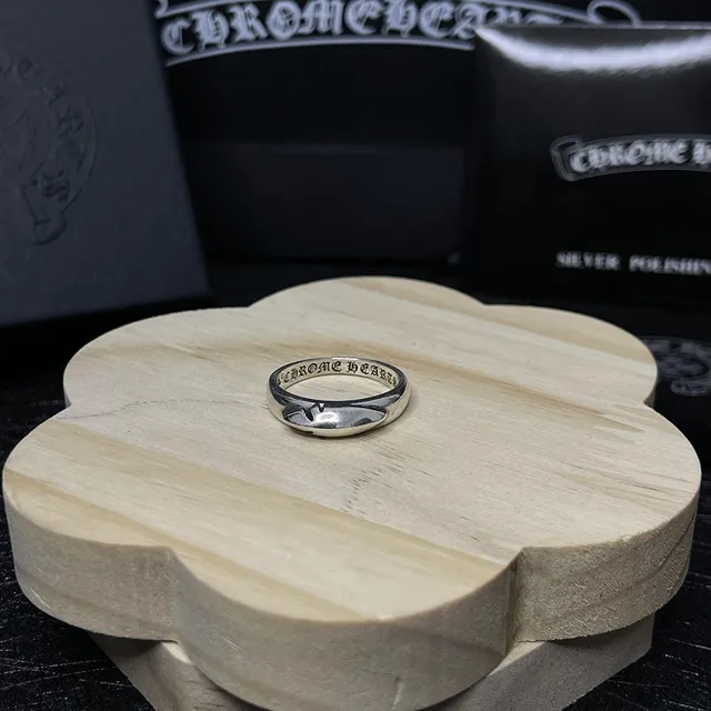 Chrome Hearts Cross Ring Engraved Logo