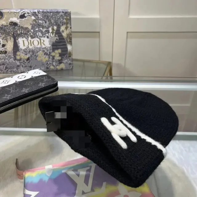 Chanel Knit Beanie CC Logo