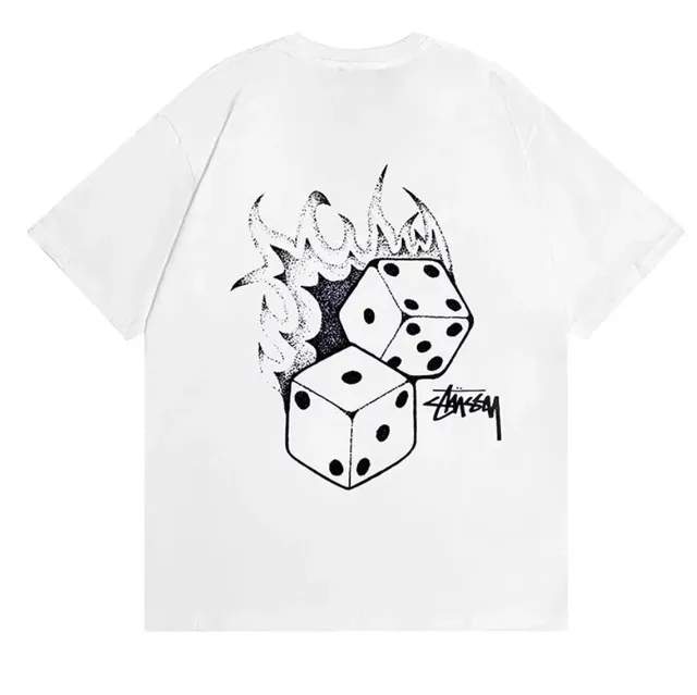 Stüssy T-Shirt Dice Flame Graphic