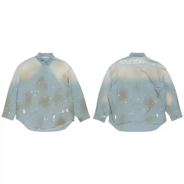 Acne Studios Oversized Shirt Spray Paint Gradient