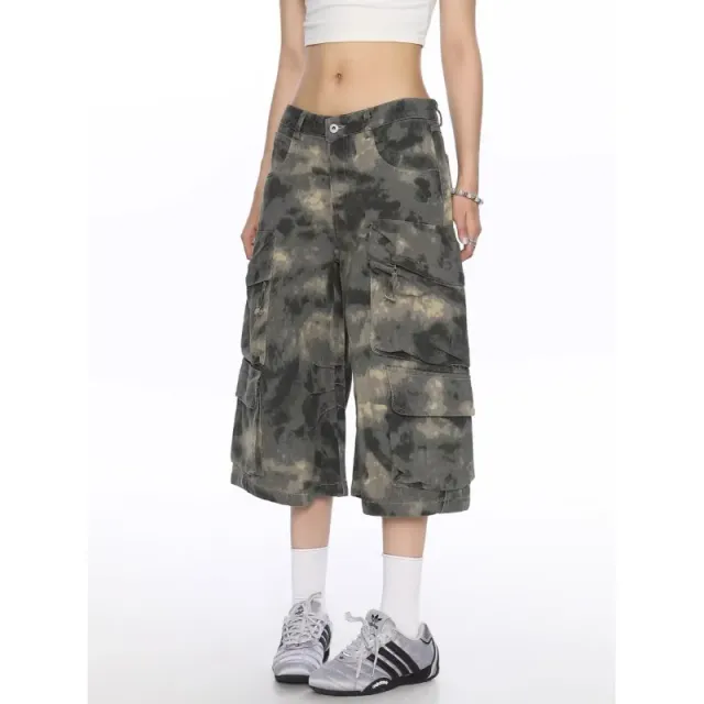 Cargo Shorts Tie-Dye Camo