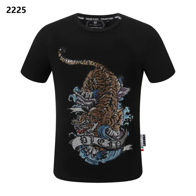 Philipp Plein Tiger Graphic Tee Crystal-Embellished Tiger