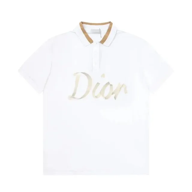 Dior Polo Shirt Gold Logo