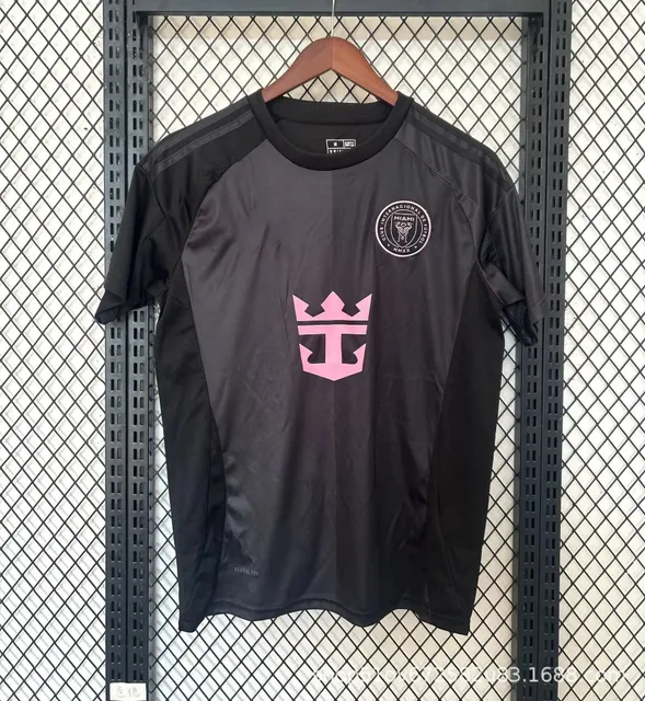 Inter Miami × Adidas Training Jersey Black with Pink Crest