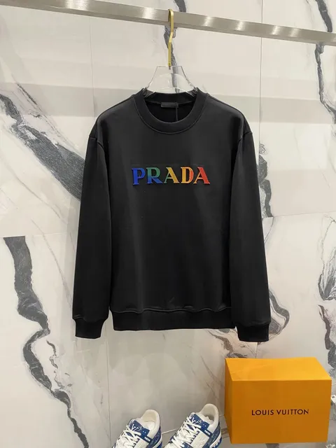 Prada Crewneck Sweatshirt Rainbow Logo