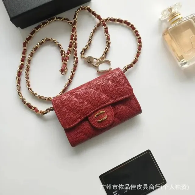 Chanel Classic Flap Wallet on Chain Caviar Leather
