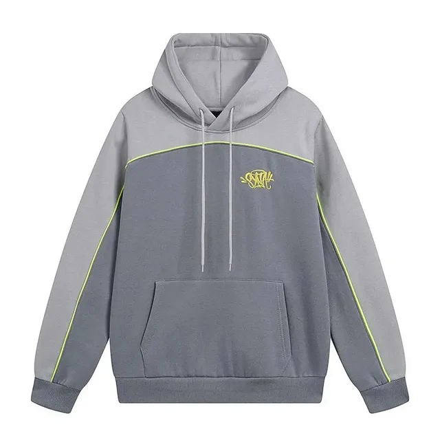 Hooded Sweatshirt Two-Tone with Embroidered Logo