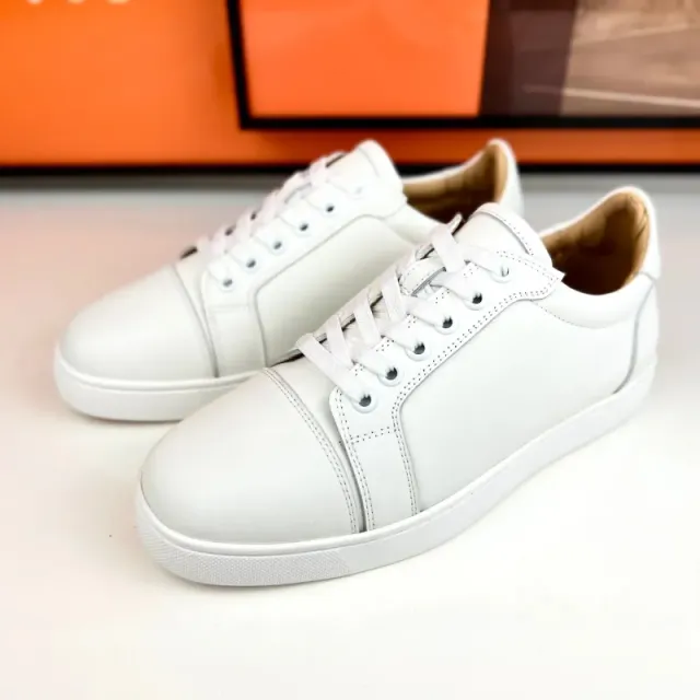 Christian Louboutin Louis Junior Triple White
