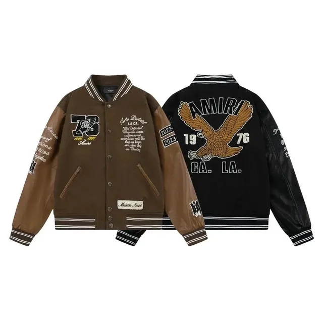 Amiri Varsity Jacket Eagle Embroidery