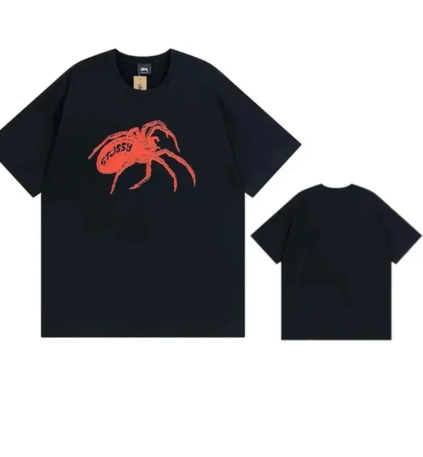 Stüssy Spider Graphic Tee Orange Spider Print