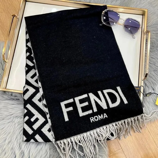 Fendi Logo Scarf FF Pattern