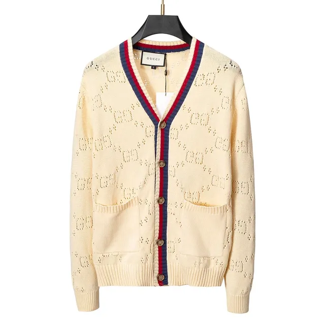 Gucci GG Knit Cardigan Web Trim