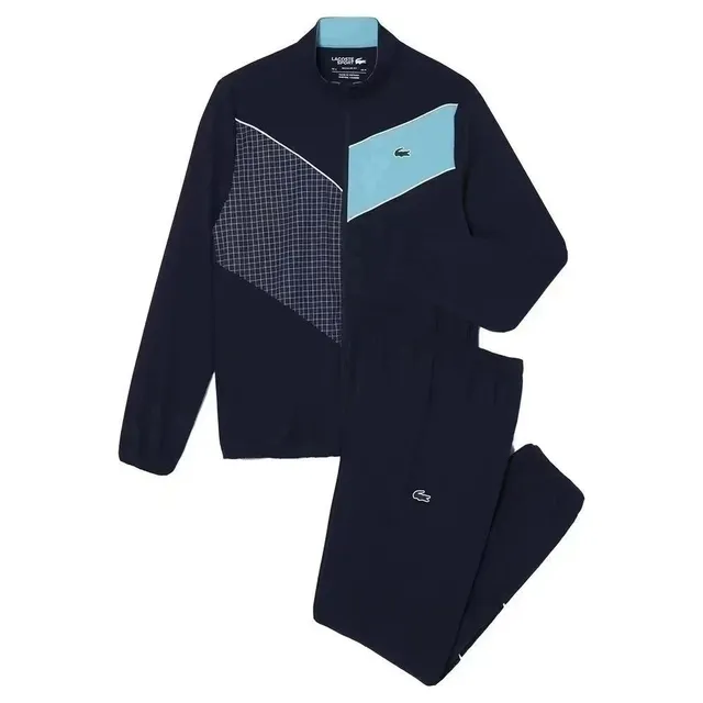 Lacoste Track Suit Color-Block Grid Panel