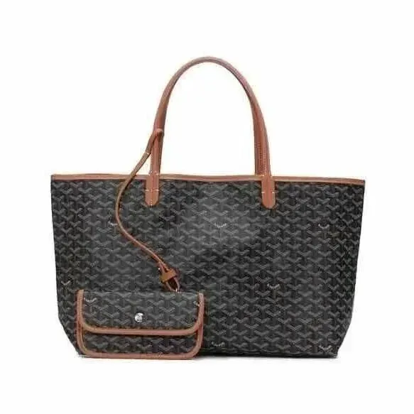 Goyard Saint Louis Tote Goyardine Canvas Black
