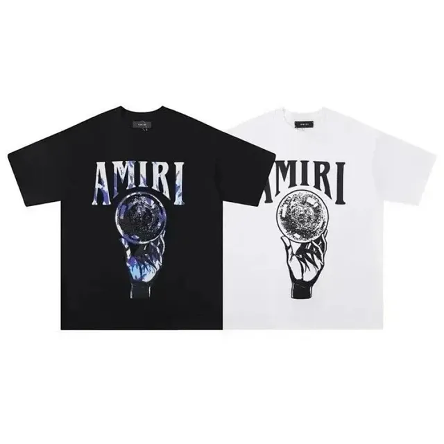 Amiri Graphic Tee Crystal Hand Print