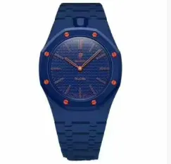 Audemars Piguet Royal Oak Blue Dial with Orange Accents