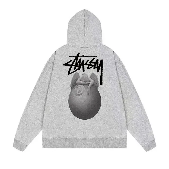 Stüssy Zip-Up Hoodie 8-Ball Angel