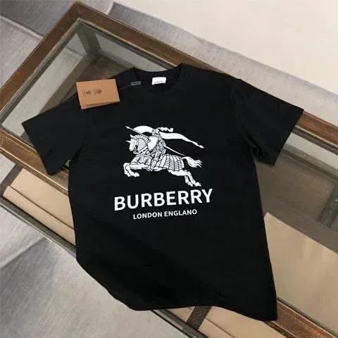 Burberry Equestrian Knight Tee White Logo Print