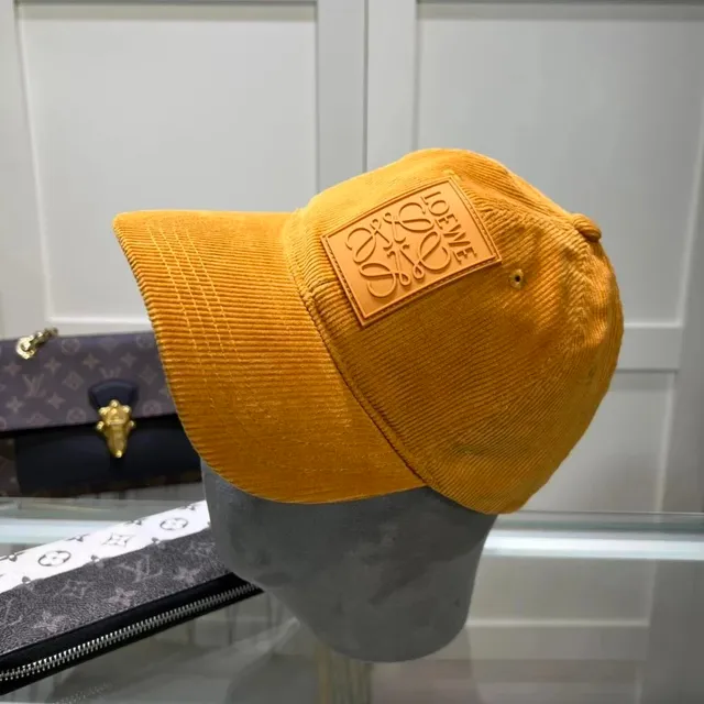 Loewe Baseball Cap Corduroy with Leather Patch