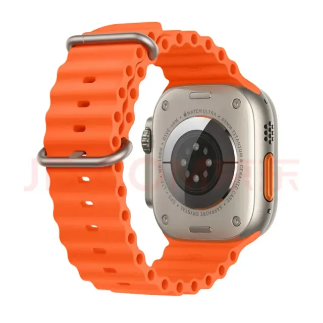 Apple Watch Ultra Titanium Case with Orange Strap