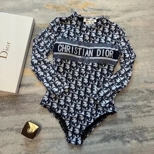 Dior Logo-Print Bodysuit Oblique Monogram