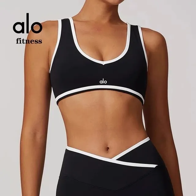 Alo Yoga Sports Bra Contrast Trim