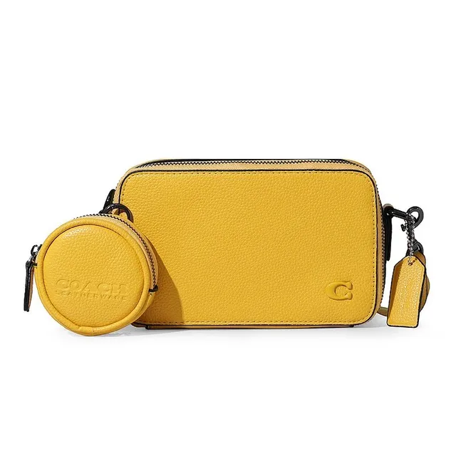 Coach Shoulder Bag & Coin Purse Set Pepper Yellow