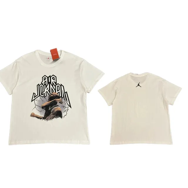 Air Jordan Graphic Tee Cracked Logo Print