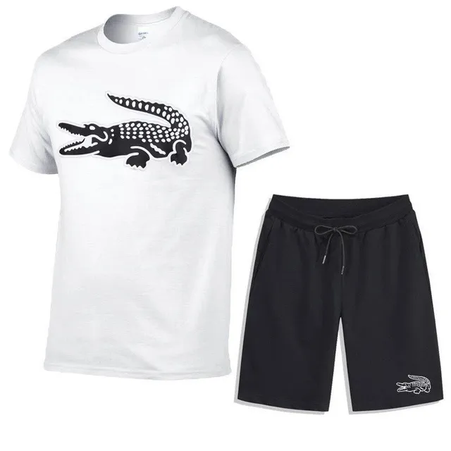 Lacoste Crocodile Logo Set White/Black