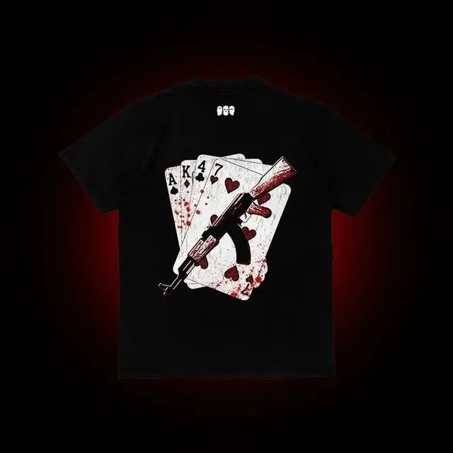 Omerta Graphic T-Shirt AK47 Playing Cards