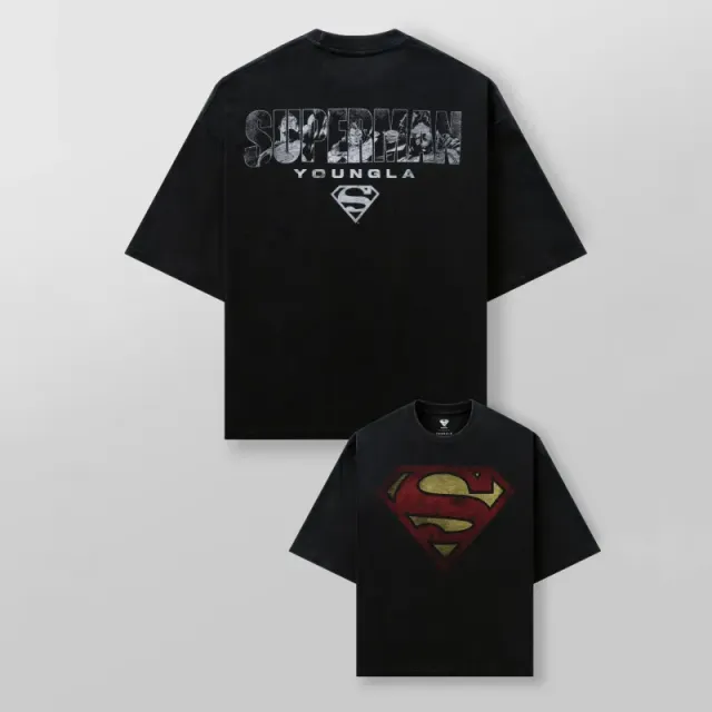 YoungLA Superman Graphic Tee Distressed Logo