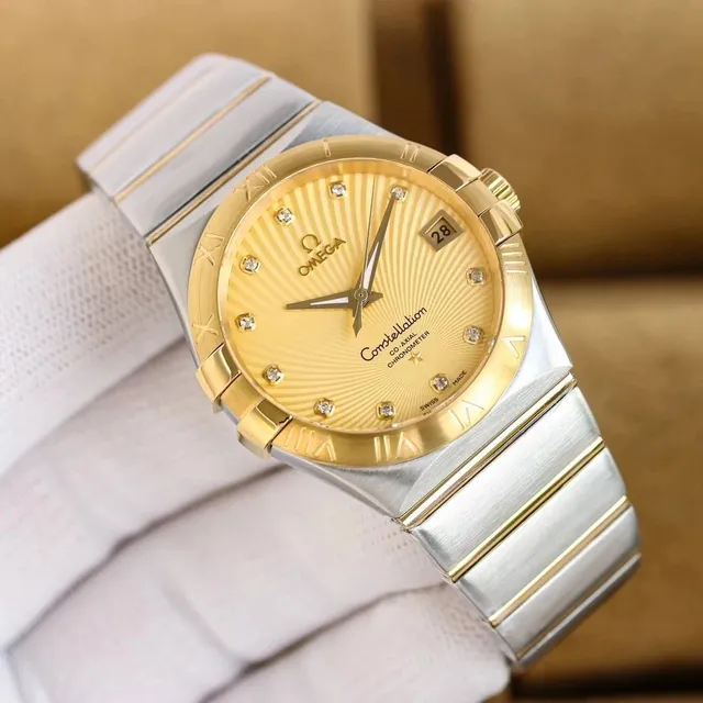 Omega Constellation Two-Tone with Diamond Hour Markers