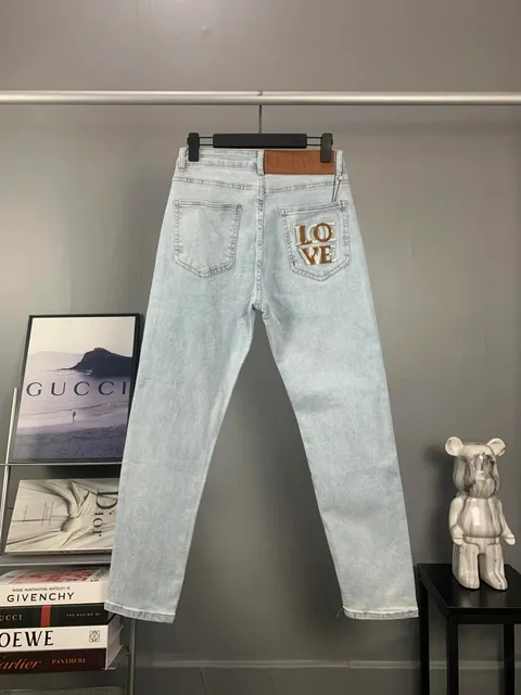 Loewe Logo Patch Jeans Light Wash