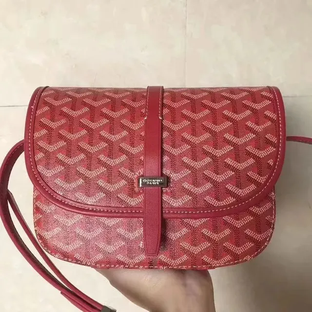 Goyard Saint Louis Red Goyardine Canvas
