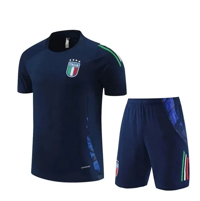 Italy National Team × Adidas Italy Training Kit Navy with Green/White/Red Accents
