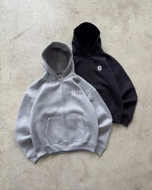 Stüssy Zip-Up Hoodie Embroidered Logo