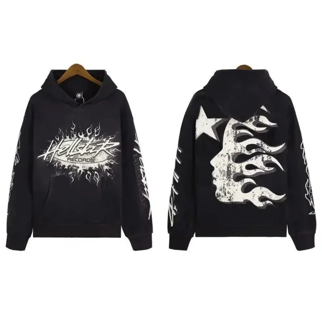 Hoodie Hellstar Records Flame Print