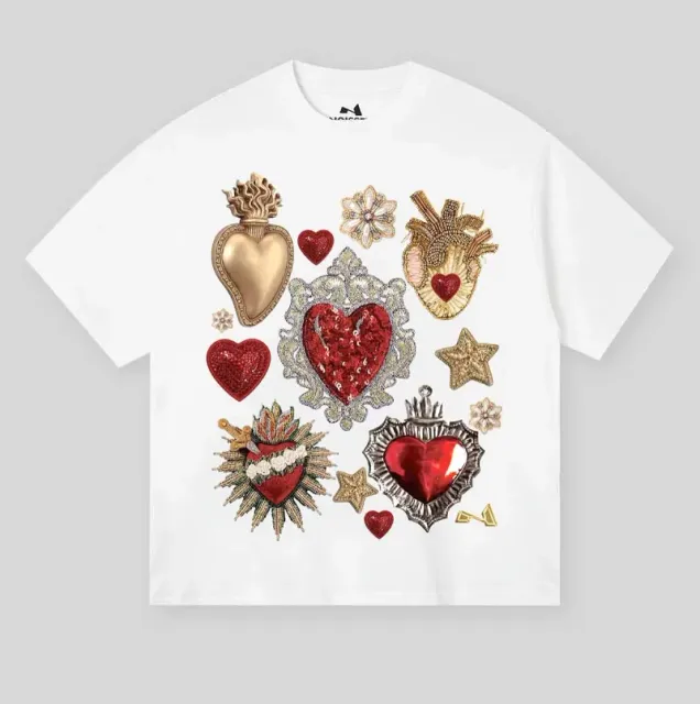 Maison Margiela Graphic T-Shirt Sacred Heart Embellished