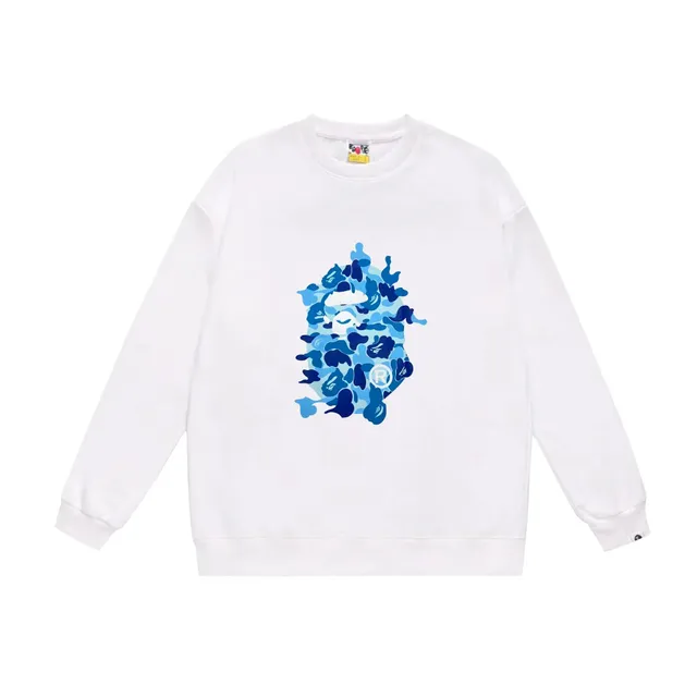 BAPE Shark Crewneck Sweatshirt Blue Camo Ape Head