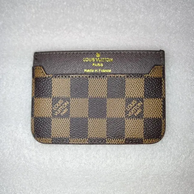 Louis Vuitton Damier Ebene Card Holder Checkered Canvas