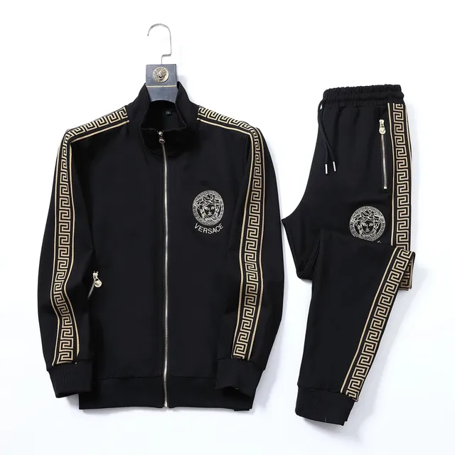 Versace Medusa Track Set Greek Key Trim