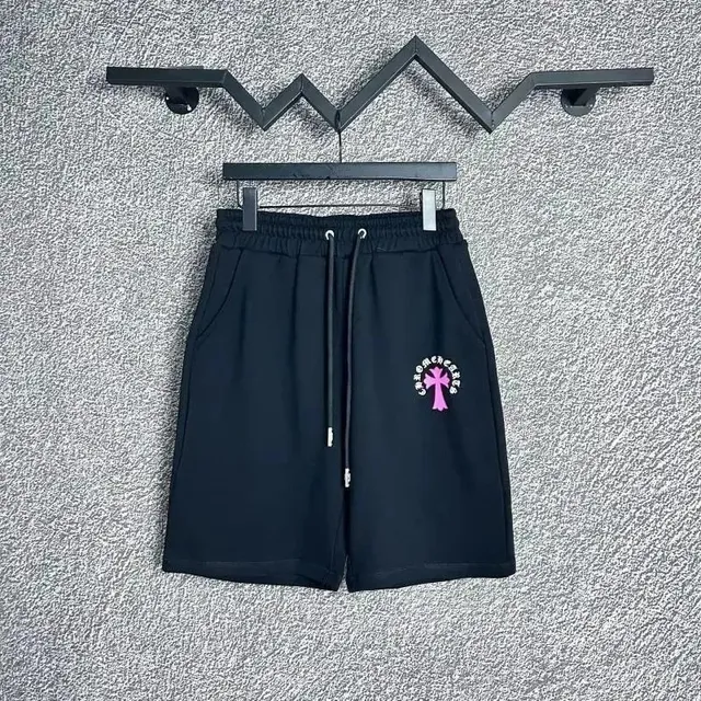 Chrome Hearts Logo-Embroidered Shorts Pink Cross Embroidery