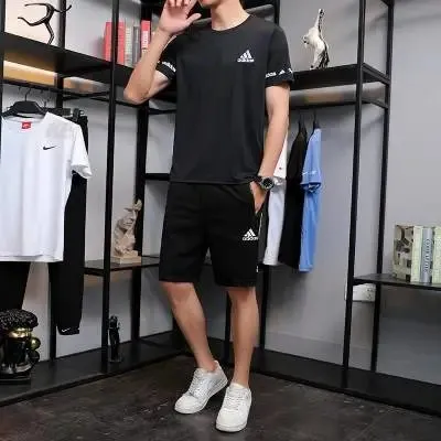 Adidas T-Shirt Black with White Logo