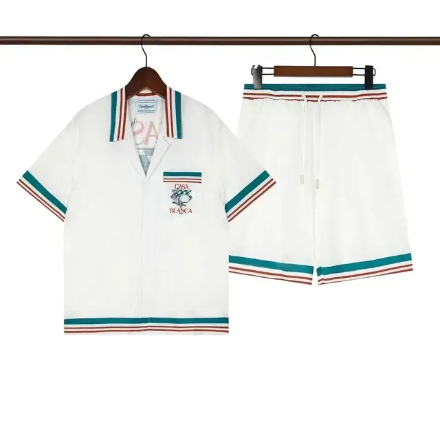 Casablanca Tennis Club Set White with Teal and Red Trim
