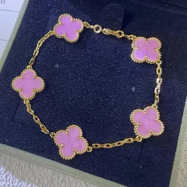 Van Cleef & Arpels Alhambra Bracelet Five Motifs Pink